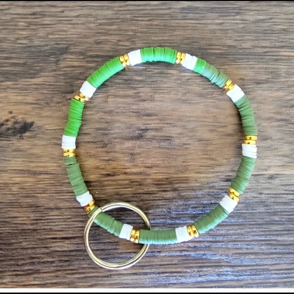 Clay flat bead keychain wristlet - Picture 3 of 3